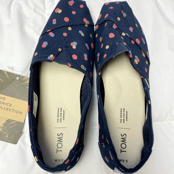 *SOLD* TOMS Navy Party Dot Alpargatas - Picture 2 of 9
